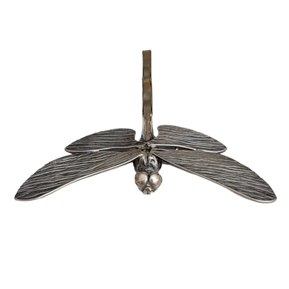 Sterling Silver Vintage Shell Inlay Dragonfly Pin Brooch  Sterling Silver Vintage Shell Inlay Dragonfly Pin Brooch
